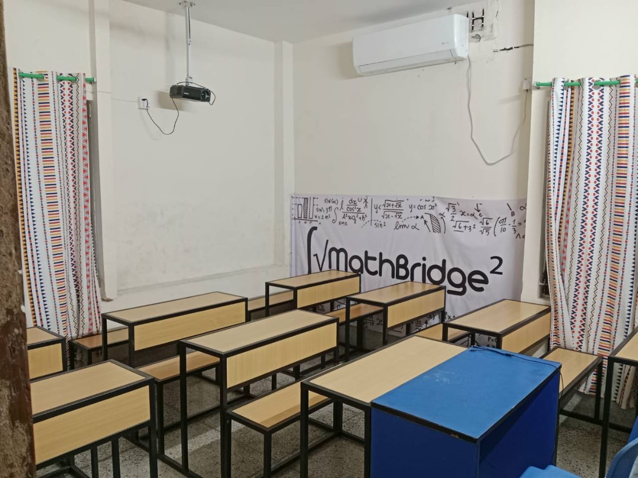 Air-conditioned classroom at IgnitED Faculty Corner, Lalmatia, Dhaka